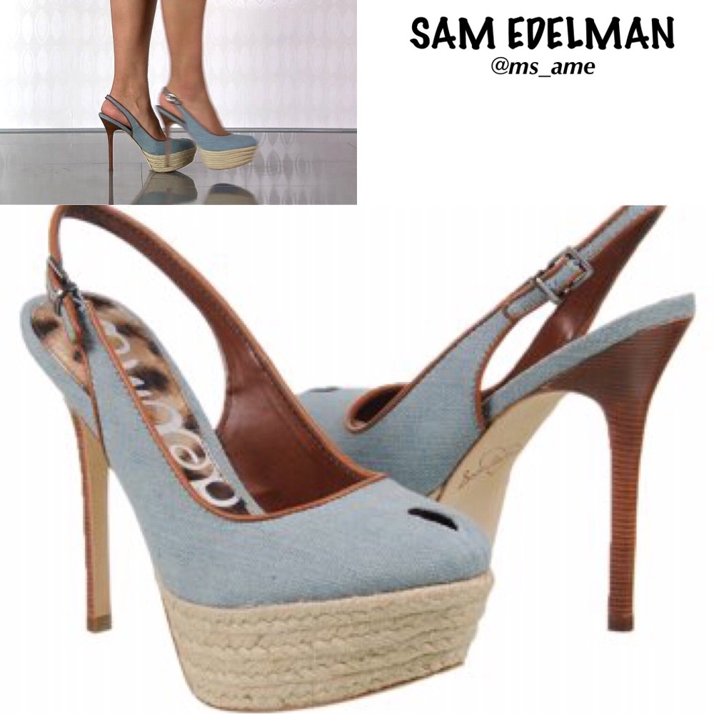 ✨Sam Edelman ❤️ Novato Peep-Toe Slingbacks✨